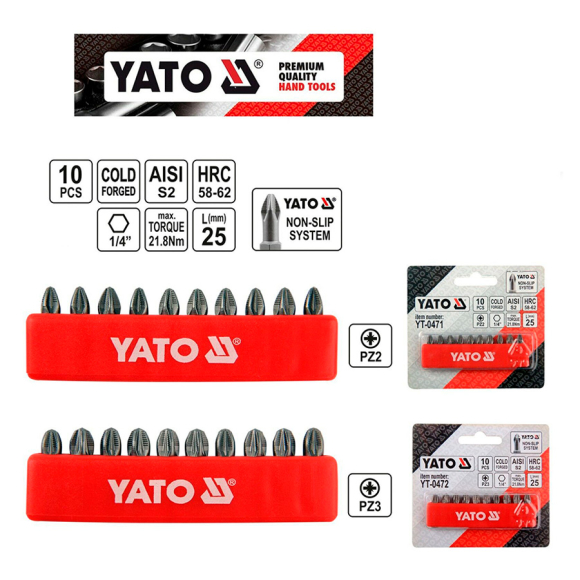 Набор бит Yato YT-0472 (25 10 шт.)