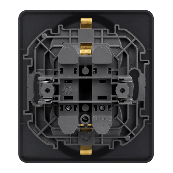 Розетка 2x2P + E Legrand Inspiria (673753) антрацит