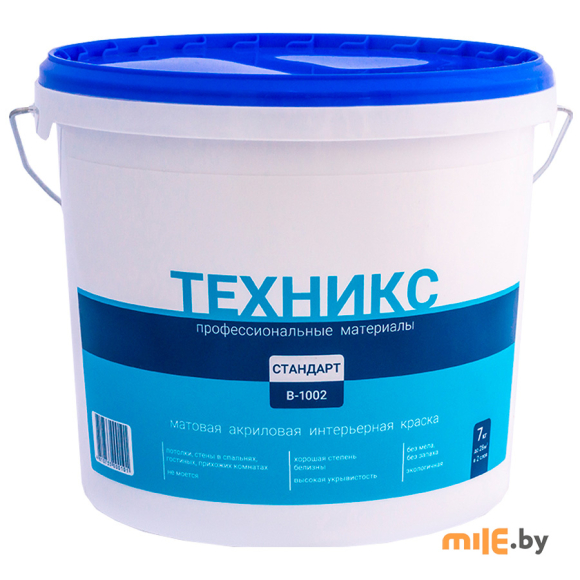 Краска Техникс Стандарт В-1002 P (белая) 7 кг