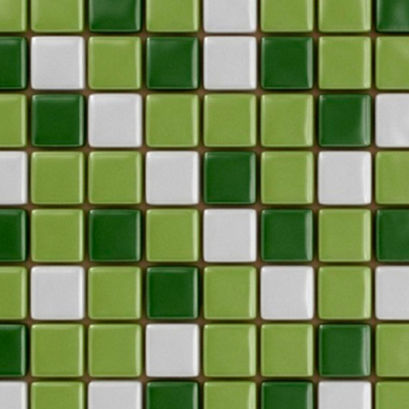 Декоративная мозаика MVA Print Mosaic Микс 25-FL-S-071 317x317 (зеленый/салатовый/белый )