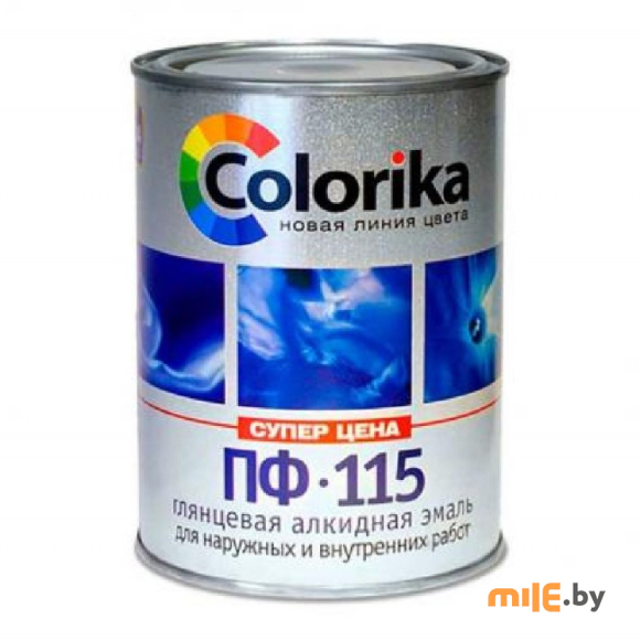 Эмаль ПФ-115 Colorika черная 0,8 кг