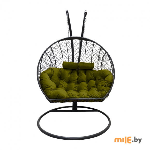 Подвесное кресло-кокон Craftmebel Двойной (графит/зелёный)