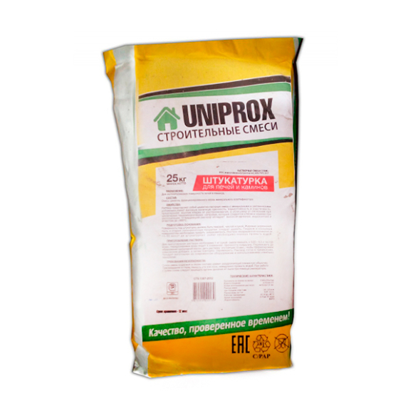 Штукатурка UNIPROX для печей и каминов 25 кг