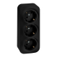 Розетка со шторками Legrand Quteo 782473 (чёрный)