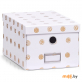 Коробка для хранения Zeller Golden Dots (17551) 21x15,5 см