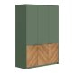 Шкаф Black Red White SZF3D (дымчатый зеленый, дуб вотан)