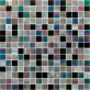 Декоративная мозаика JNJ Mosaic V-6545 327x327 (синий/чёрный)