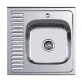 Кухонная мойка накладная Ledeme L96060-6R стальной
