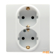 Розетка со шторками Legrand Etika 672223-00.00-00.00-00.01 (белый)