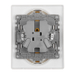 Розетка Legrand Etika 672423-00.00-00.00-00.01 (алюминий)