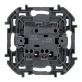 Выключатель двухклавишный с подсветкой Legrand Inspiria 673632 (алюминий)