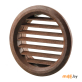 Вентиляционная решетка пластик круг Vents МВ 50/4бВ коричневая