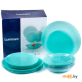 Набор тарелок стеклянных Arty Soft Blue 18 пр. 20/20,5/26 см L3650