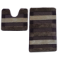 Комплект ковриков Shahintex РР MIX LUX (60x100, 60x50 см, цвет: коричневый)