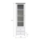 Шкаф-витрина Black Red White Порто REG1W2S
