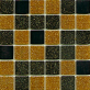 Декоративная мозаика М-Витреа Terra TERRA 09 322x322 (черный/коричневый/золотистый)