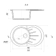 Мойка кухонная Gerhans A02-25 оникс (без сифона)