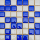 Декоративная мозаика MVA Print Mosaic Микс 25-FL-S-033 317x317 (синий/кобальт/белый )