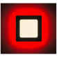 Светильник TruEnergy светодиодный с декоративной подсветкой квадратный 6+3W красный (10256)