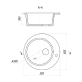 Мойка кухонная Gerhans A04-25 оникс (без сифона)