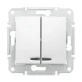 Выключатель Schneider Electric Sedna SDN0300321 2 клавиши с подсветкой белый