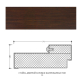 Дверная коробка Belwooddoors палисандр 71х28