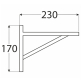 Кронштейн деревянный усиленный WDW 230 S 170x230 сосна