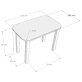 Стол обеденный Senira Р-02.06-01 (бетон/белый)