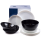Набор посуды Luminarc Diwali black/white (P4360) 19 пр. (стеклокерамика)
