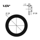 Прокладка резиновая 1 1/4" MasterProf ИС.130386 (2 шт.)