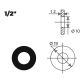 Прокладка резиновая 1/2" MasterProf ИС.130380 (10 шт.)